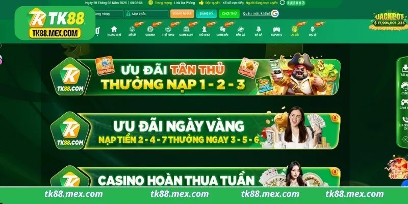 Chương trình nạp tích lũy mỗi tuần với phần thưởng lớn